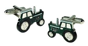 Green Tractor Cufflinks in Gift Box Farming - Onyx-Art London CK647