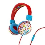 JLab Limited Edition Fruity Pebbles JBuddies Studio Over-Ear Kids Wired Headphones, Toddler Headphones, Kid Safe, Volume Limiter, Folding, Adjustable, Noise Isolation, with Mic