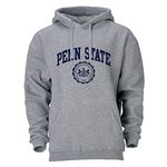 Ivysport Hooded Sweatshirt, Unisex, Cotton/Poly Blend, Heritage Logo, Penn State Nittany Lions - Charcoal Grey, XL