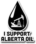 4- Pack 2" x 1.5" I Support Alberta Oil Vinyl Stickers