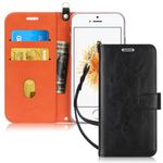 Fyy iPhone 7/8 Case, iPhone SE 2020 Case, [RFID Blocking] Flip Leather Wallet Phone Case Protective Shockproof Cover with Card Holder for Apple iPhone 7/8/SE 2020 4.7" Black