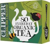 Clipper Organic Everyday Fairtrade Teabags | Black Tea Bags | Natural, Unbleached, Plant-Based Biodegradable & Sustainable Teabags | Eco Conscious, Non GM & Fair Trade Tea (80 Teabags)