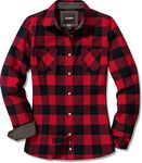 CQR Women's Plaid Flannel Shirt Lon