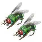 OriGlam 2pcs Trout Lure Fly Fishing Realistic Fly Flyfishing Lures, Fly Fishing Trout Lures