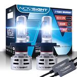 H7 LED Car Headlight Bulbs Conversion Kit,Nighteye 60W 10000LM 6500K Cool White PHILIPS LUMILEDS LUXEON Super Bright LED Automotive Driving Headlight Bulbs (Pack of 2)- 3 Year Warranty