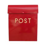 ACL Postbox Wall Mounted Letterbox with Easy Access No Lock for Outdoor Use - Weatherproof And Durable Mailbox, Easy Installation, Strong Construction, Perfect for Homes and Offices (Red, Large)