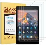 3 Pack,TiKeDa Screen Protector for Amazon Fire HD 10 Tablet 10.1" (7th/9th Generation, 2017/2019 Release) and Fire HD 10 Kids Edition,Tempered Glass Film