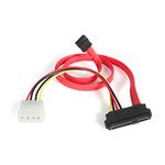 StarTech.com 18in SAS 29 Pin to SATA Cable with LP4 Power - 18in SAS 29 pin to SATA Cable - 18in SFF 8482 to SATA (SAS729PW18)