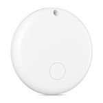PEATOP Air Tag, Bluetooth Luggage Tracker. Works with Apple Find My (iOS Only), Item Locator for Key, Luggage, Backpack, Wallet, IP67 Waterproof, White (White-F08)