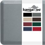 KANGAROO BRANDS Original 3/4" Anti-Fatigue Comfort Standing Mat Kitchen Rug, Phthalate Free, Non-Toxic, Waterproof, Ergonomically Engineered Floor Pad, Rugs for Office Stand Up Desk, 39x20 (Gray)