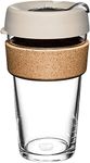 KeepCup Reusable Tempered Glass Coffee Cup | Travel Mug with Spill Proof Lid, Brew Cork Band, Lightweight, BPA Free | Large | 16oz | Filter