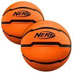 Nerf Mini Foam Basketballs - Indoor + Outdoor Foam Basketballs - 5" Inch Basketballs for Mini + Over The Door Basketball Hoops - 2 Balls Included - Replacement Mini Basketballs - Orange