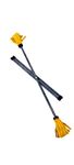 Z-Stix Professional Juggling Flower Sticks-Devil Sticks and 2 Hand Sticks, Beginner Friendly - Festival Series (Kid Sticks 15" HS 18" Stick, Black with Stars)