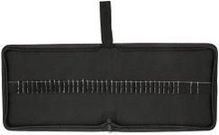 US Art Supply® 36 Pencil Premium Canvas Zippered Pencil Wrap & Holder, 36-Slots & Room for Accessorries