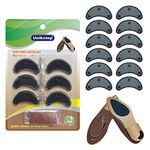 Unikstep 6 Pairs Shoe Heel Plate Tap, Shoe Heel Side Worn Repair Rubber Patch, Replacement Kit, Khaki, 6 Pair (Pack of 1)