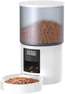 Mangeoire Automatique pour Chat : Distributeur de Nourriture pour Chat avec Programme d'alimentation minuteur, Appel à Manger de 10 s - Gamelle avec Distributeur Automatique de Nourriture