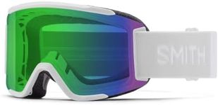 Smith Optics Squad S Women's Snow Winter Goggle - White Vapor, ChromaPop Everyday Green Mirror