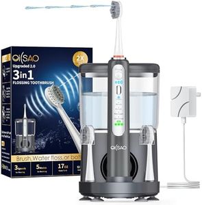 Water Flosser Electric Toothbrush Combo, 3 Brush Heads & 1 Jet Tip