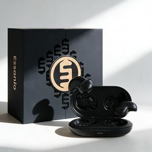 Essonio Sleep Earbuds 53dB High-Frequency Noise Reduction 8-mic Array & Dual Hybrid Filtering Technology, 80H Playtime, Snore Blocking Comfortable Earbuds, Bluetooth 5.3 Earplugs for Sleep, Airplane