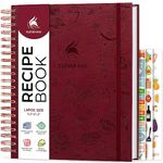 Clever Fox Recipe Book Spiral – Make Your Own Family Cookbook – Blank Recipe Notebook Organizer – Empty Cooking Journal to Write In Recipes – Large Size, 9.3”x11.2”, Hardcover (Burgundy)