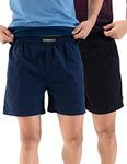 DAMENSCH Men's Regular Fit Cotton Breeze Ultra-Light Solid Pack of 2 Boxer Shorts