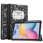 Fintie Slim Case for Samsung Galaxy Tab S6 Lite 10.4 Inch 2024/2022/2020 with Built-in S Pen Holder, Soft TPU Smart Stand Back Cover Auto Wake/Sleep, Composition Book