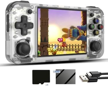 RG35XX H Linux Retro Handheld Game Console 35xx H with a 64G Card Pre-Loaded 6900 Games,RG35XXH 3.5'' IPS Screen Supports 5G WiFi Bluetooth HD and TV Output (ANBERNIC RG35XX H-White-NEW)
