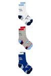 Gertex MLB Toronto Blue Jays Kids Boys Multipack, 3-Pack Sport Athletic Crew Socks (8-10, (Royal Blue, Grey & White))