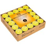 Deco Express Citronella Tealight Candles Multipack of 50 or 100-4 or 8 Hours Burning Time Outdoor Candles (Yellow 50/8 Hour)