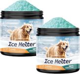 Pet Safe Ice Melt Safe for Concrete, Snow Salt Ice Melt Pet Friendly, Green Salt for Snow and Ice Removal, Sidewalk Salt, Fast-Acting Snow & Ice Melter for Paths, Driveways & Patios (2PCS)