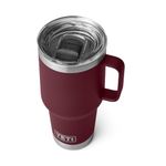 YETI Rambler 30 oz Travel Mug, Stainless Steel, Vacuum Insulated with Stronghold Lid, Wild Vine Red