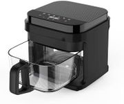 Healthy Choice 6.5L Glass Digital Air Fryer - Detachable Glass Pot, Easy-to-Use Controls, Timer, Temperature Controls. Accessories: Mesh Tray & Heatproof Mat.