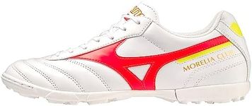 Mizuno Unisex MoreliaIIClubAS Soccer, White/Fiery Coral2/Bolt2, 8 UK