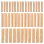 90 Pcs Wooden Dowels Assorted, M6 M8 M10 Wood Plugs Dowel Rods, Woodwork Pins Tapered and Ribbed for Grooved Fluted, Craft, DIY, Carpentry