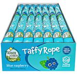 Heaven & Earth Blue Raspberry Taffy Rope 552g (24 Pack) | Made with Natural Colours & Flavours, No High Fructose Corn Syrup, Gluten Free, Nothing Artificial, Kosher, Wonderfully Delicious!