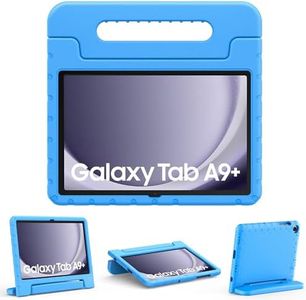 EasyAcc Funda Compatible con Samsung Galaxy Tab A9+/ A9 Plus 11 Pulgadas 2023 SM-X210/ X216/ X218, Funda Niños Ligera Prueba Golpes Apta Niños con Asa, Cielo Azul