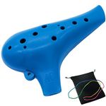 Plastic Ocarina Instrument 12 Hole Stl Ocarina 12-Hole Zelda Ocarina Instrument Easy Instrument for Children, Beginners (Blue)