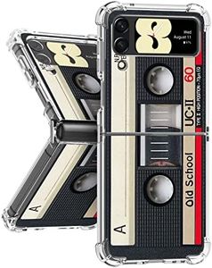 Petonist Retro Case for Samsung Galaxy Z Flip 3 6.7” Cassette Tape Design Vintage Music Mixtape Pattern Phone Cover for Women Girls Men Kids Aesthetic Funny Cool Unique Soft TPU Cases for Z Flip 3 5G