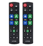 2PCS Big Button Universal Remote for All TV Remote, for All Samsung/LG/Sony/Hisense/Philips/Panasonic and More TVs