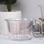 Anko 1L Borosilicate Glass Measuring Jug | Microwave & Dishwasher Safe | Cooking Accessory | Measuring Cup for Accurate Measurements | Baking Essentials