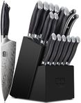 SHAN ZU 16 Pieces Knife Set, Knife Block Set in Powder Steel, Ultra Sharp Kitchen Knives Set, High Hardness Japanese Knife Set with Ergonomic Pakkawood Handle, Chef Knives Set for Kitchen Cooking