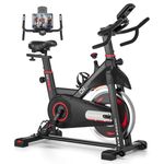 Exercise Bike, CHAOKE Stationary Bike with 330LBS Weight Capacity, Comfortable Seat Cushion, Silent Belt Drive Indoor Cycling Bike, Multi-Grips Handlebar, LCD Monitor for Home Gym Cardio Workout Training