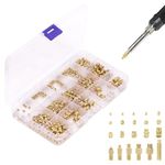 360pcs 3D Printing Brass Nuts, M2 M2.5 M3 M4 M5 M6 Threaded Inserts Knurled Brass Nuts Heat Set Inserts for 3D Printing Parts Loptop Automotive Plastic Shell