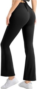 Getervb Pantaloni a Zampa Donna Push Up Leggings Yoga Vita Alta Flare Elasticizzati Pantaloni Gamba Larga Sportivi Casual Yoga Pilates Danza Fitness