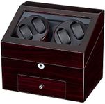 JQUEEN Automatic Wood Watch Winder Display Box 4+9 Storages