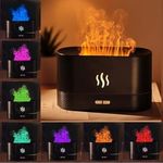 Flame Humidifier Essential Oil Diffuser 180ml Colorful Light Electric Aromatherapy Diffuser Water Atomizer Super Quiet Air Aroma Humidifier For Office & Household