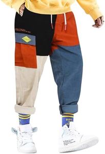 Aelfric Eden Men's Color Patchwork Cargo Pants Hip hop Joggers Streetwear Pants