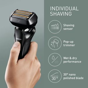 Panasonic 6-Blade Electric Shaver – Wet & Dry Men's Razor