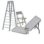 10 Inch Grey Breakaway Ladder, Silv
