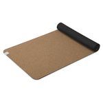 Gaiam Yoga Mat Cork with Non-Toxic Rubber Backing, Natural Sustainable Cork Resists Germs and Odor - Great for Hot Yoga, Pilates (68-Inch x 24-Inch x 5mm Thick)